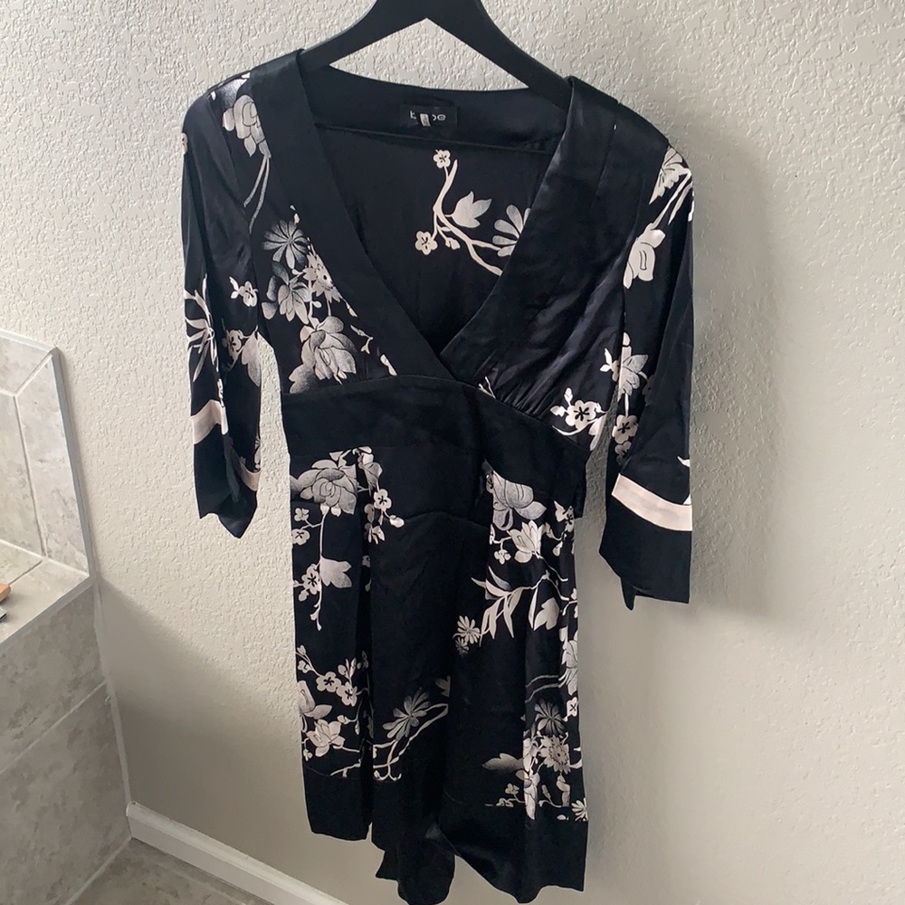 Bebe Kimono Style Silk Dress